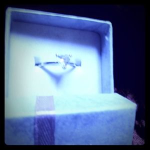 1 CARAT White Topaz ❤ Engagement Ring